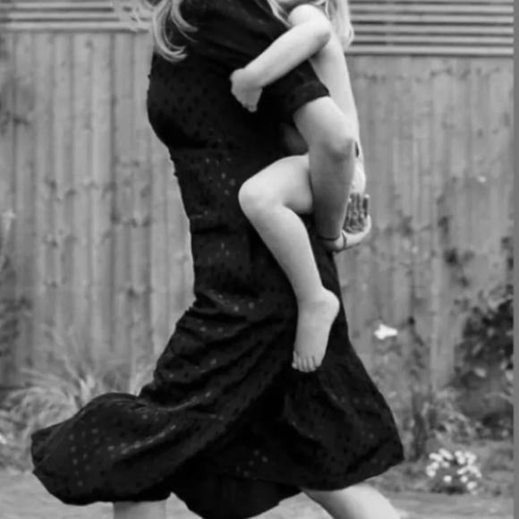 Maeve Anthropologie Button Up Black Eudora Midi Dress Satin Textured Polka Dots - Picture 4 of 6